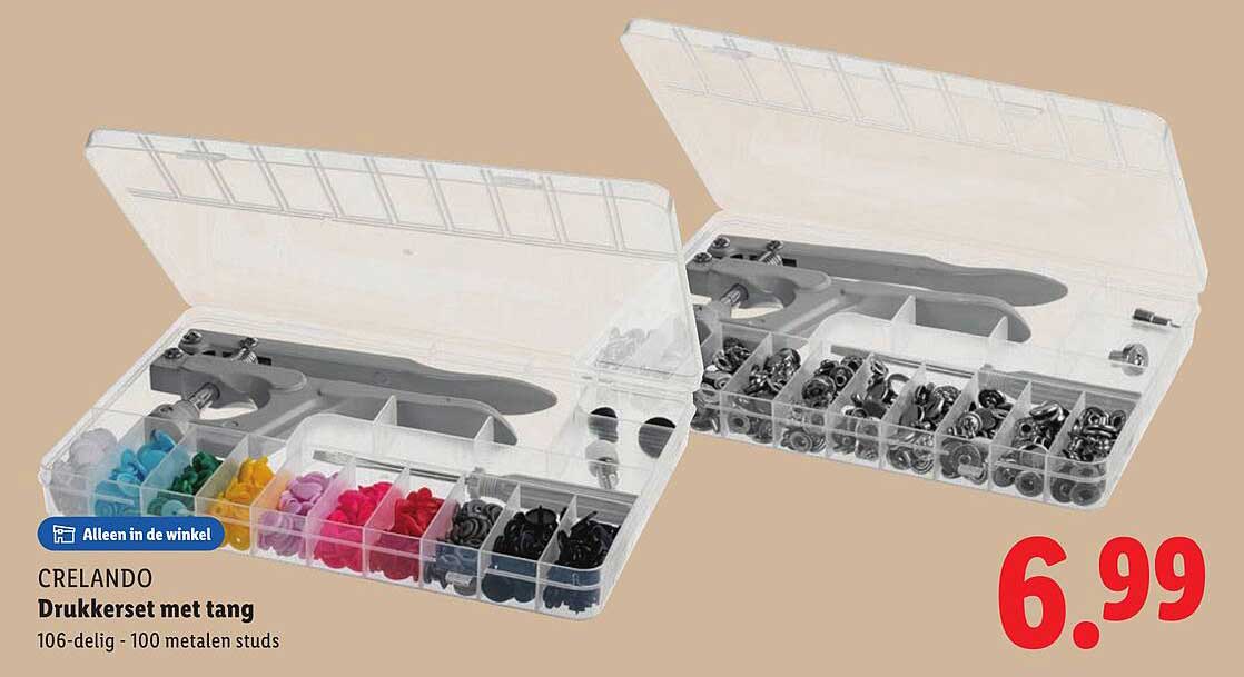 CRELANDO Drukkerset met tang