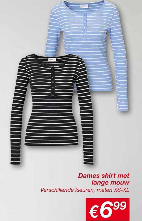 Dames shirt met lange mouw