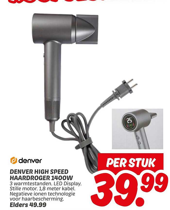 DENVER HIGH SPEED HAARDROGER 1400W