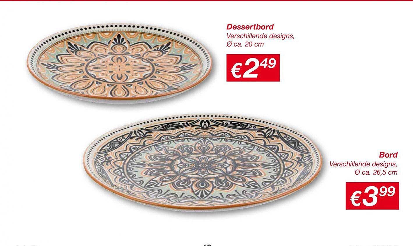 Dessertbord en Bord - Verschillende designs