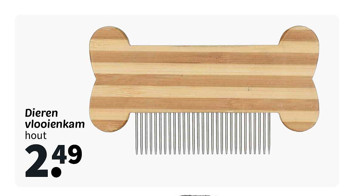 Dieren vlooienkam hout