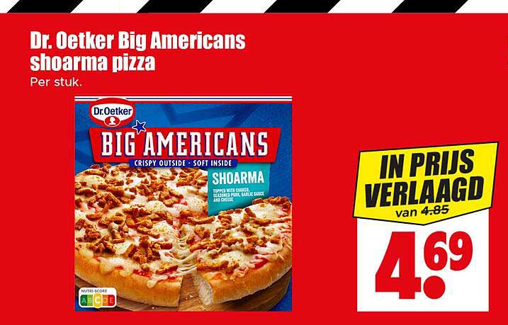 Dr. Oetker Big Americans shoarma pizza