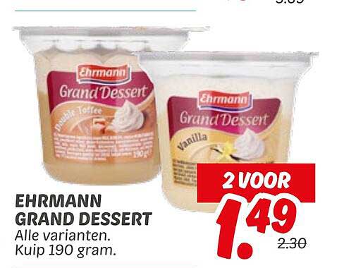 EHRMANN GRAND DESSERT - 2 VOOR 1,49