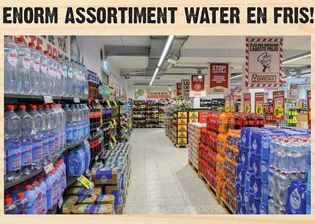 ENORM ASSORTIMENT WATER EN FRIS!