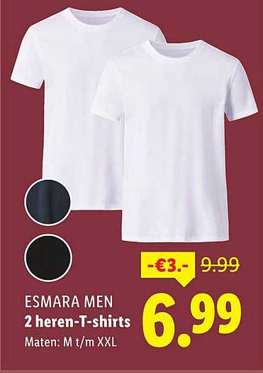 ESMARA MEN 2 heren-T-shirts