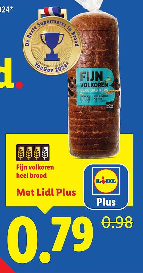 Fijn volkoren heel brood