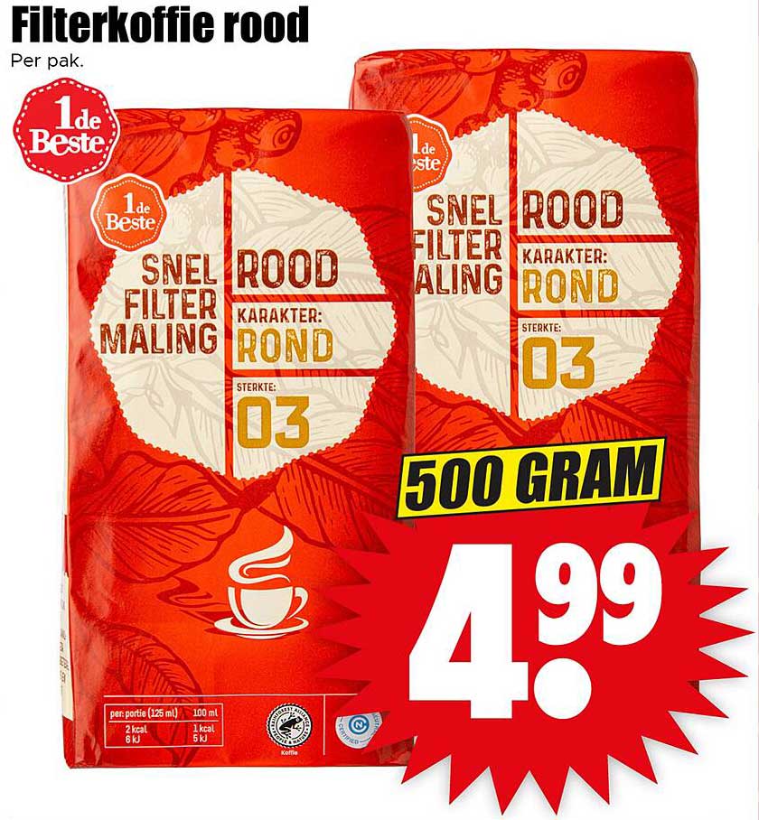 Filterkoffie rood