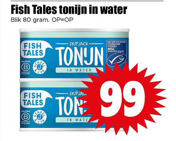 Fish Tales tonijn in water