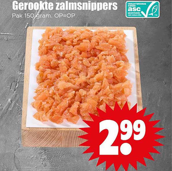 Gerookte zalmsnippers