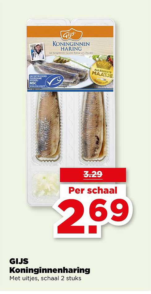GIJS Koninginnenharing met uitjes, schaal 2 stuks