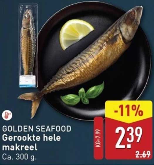GOLDEN SEAFOOD Gerookte hele makreel