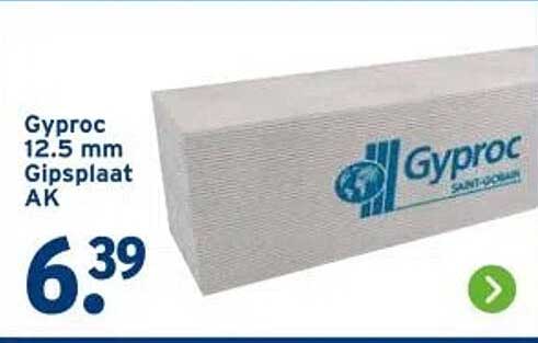 Gyproc 12.5 mm Gipsplaat AK