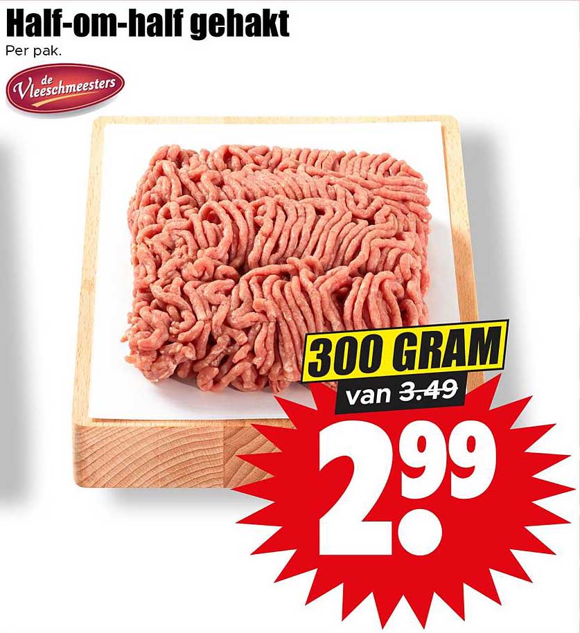 Half-om-half gehakt