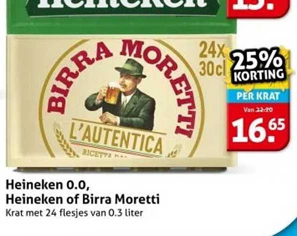 Heineken 0.0, Heineken of Birra Moretti