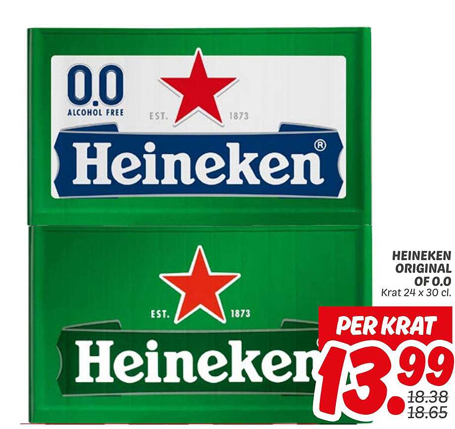 HEINEKEN ORIGINAL OF 0.0 Krat 24 x 30 cl