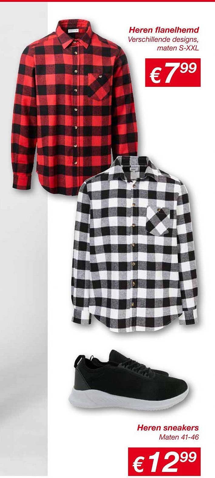 Heren flanelhemd Verschillende designs, maten S-XXL