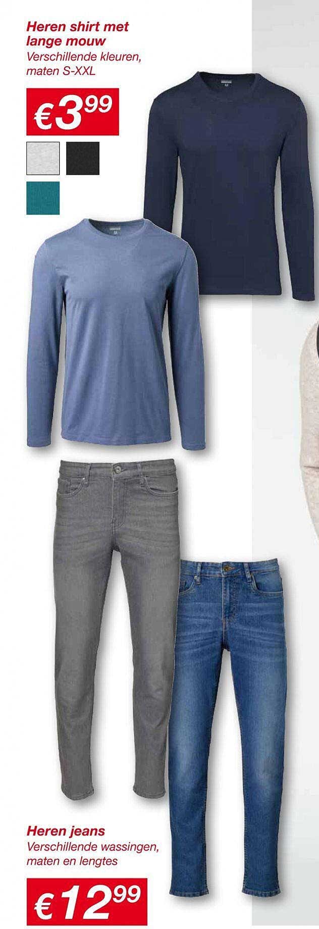 Heren shirt met lange mouw
