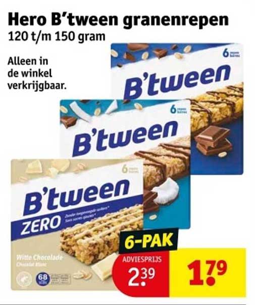 Hero B’tween granenrepen 120 t/m 150 gram