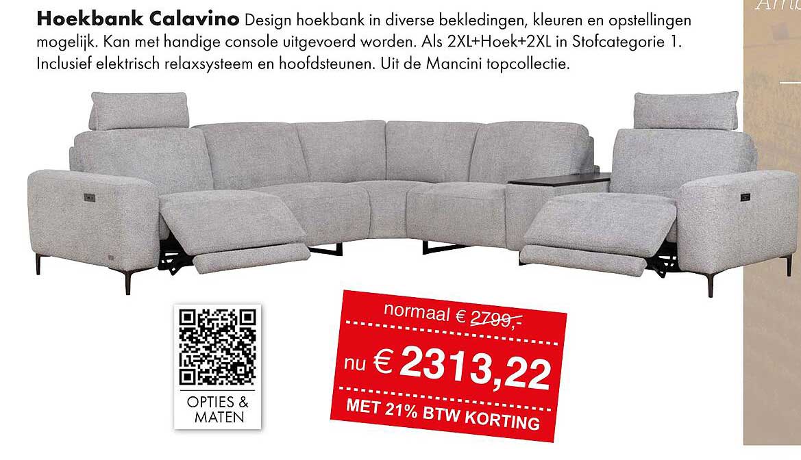 Hoekbank Calavino