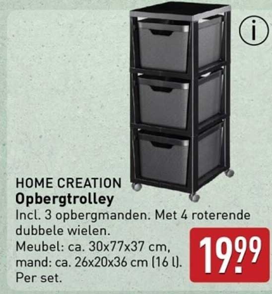 HOME CREATION Opbergtrolley