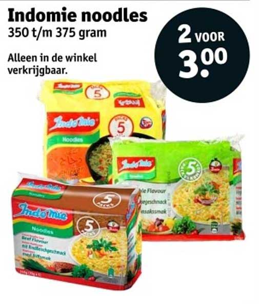 Indomie noodles 350 t/m 375 gram