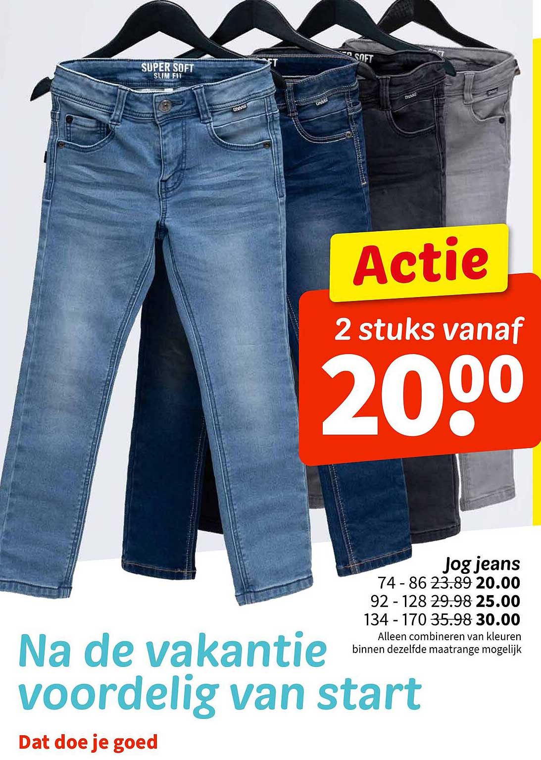 Jog jeans 2 stuks vanaf 20,00