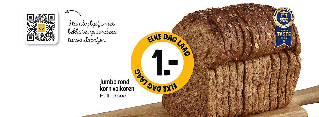 Jumbo rond korn volkoren Half brood