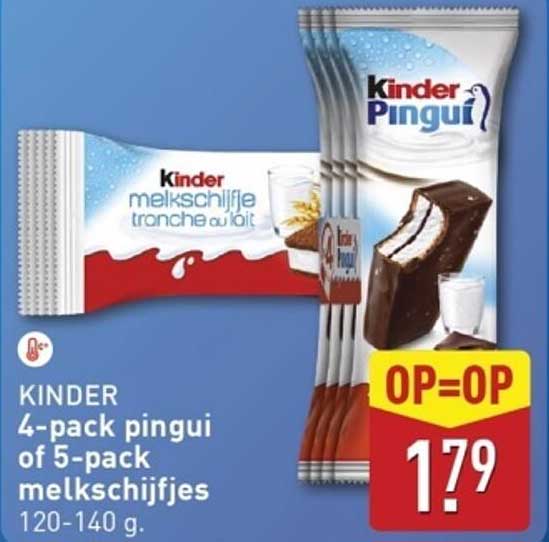 KINDER 4-pack pingui of 5-pack melkschijfjes