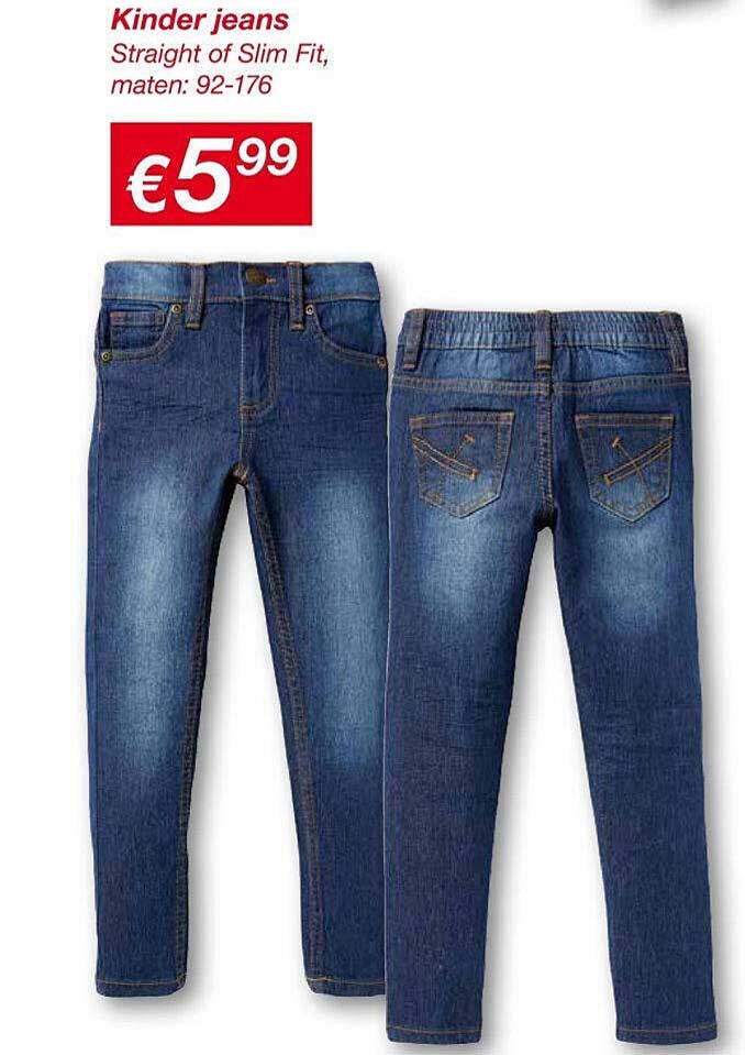 Kinder jeans Straight of Slim Fit, maten: 92-176