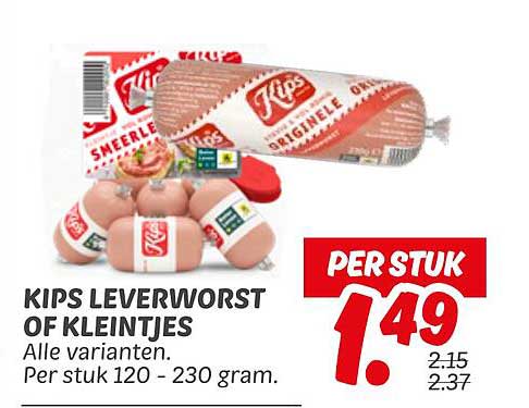 KIPS LEVERWORST OF KLEINTJES