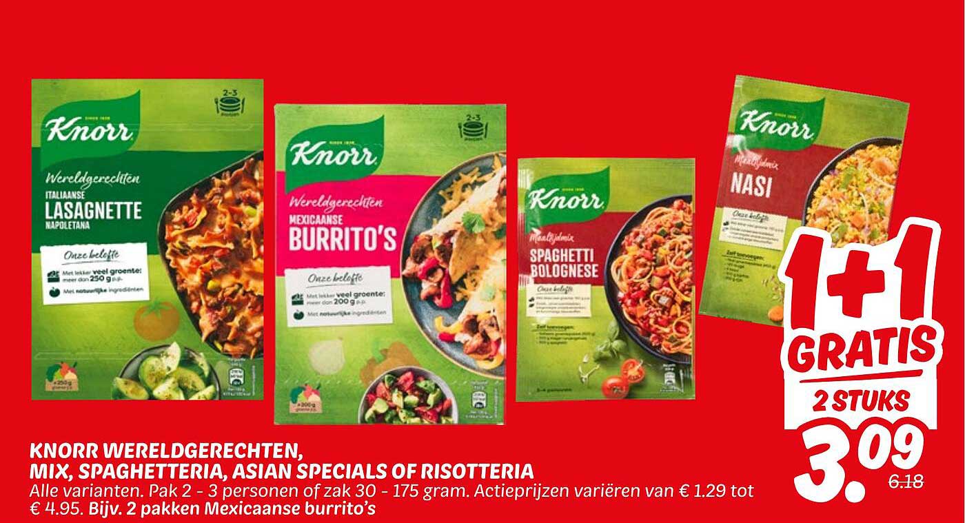 KNORR Wereldgerechten, Mix, Spaghetteria, Asian specials of Risotteria