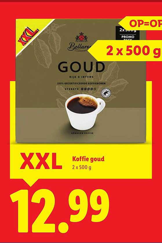 Koffie goud 2 x 500 g