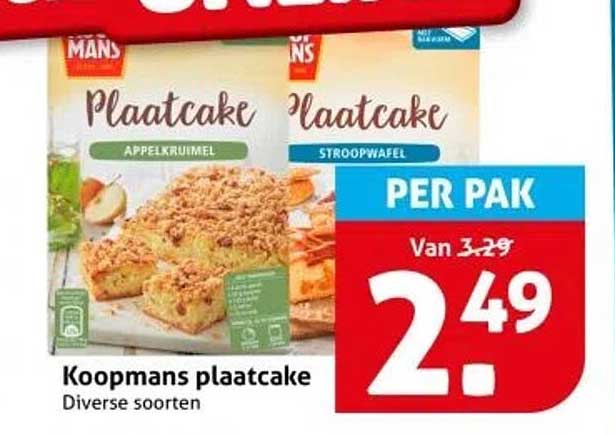 Koopmans plaatcake