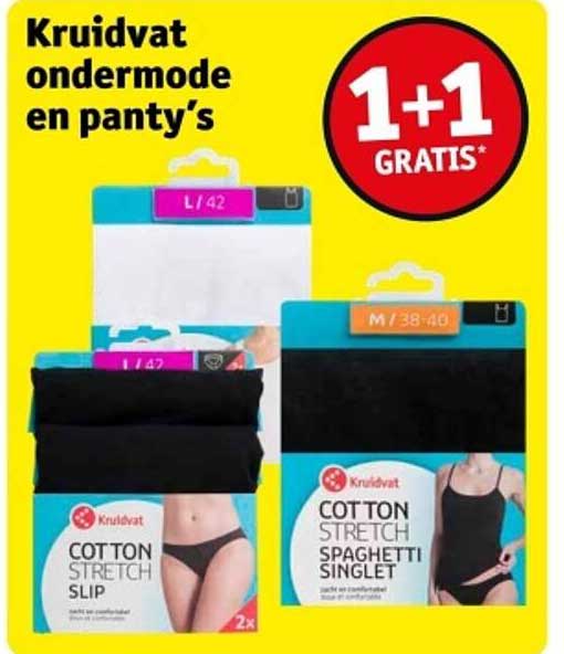 Kruidvat ondermode en panty's - 1+1 GRATIS*