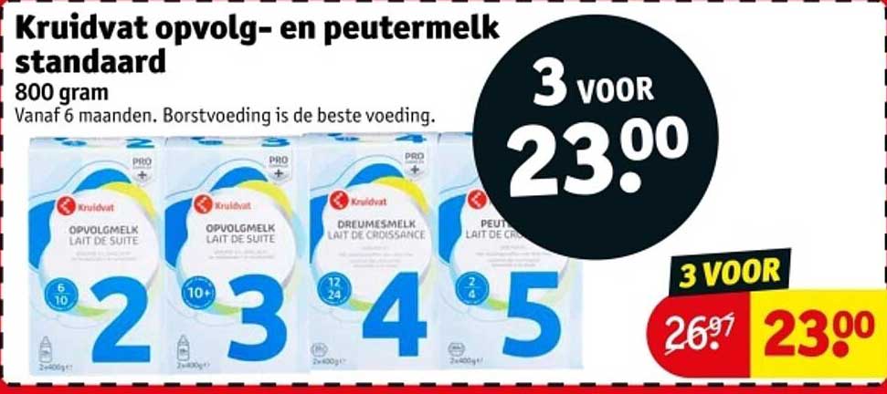 Kruidvat opvolg- en peutermelk standaard 800 gram