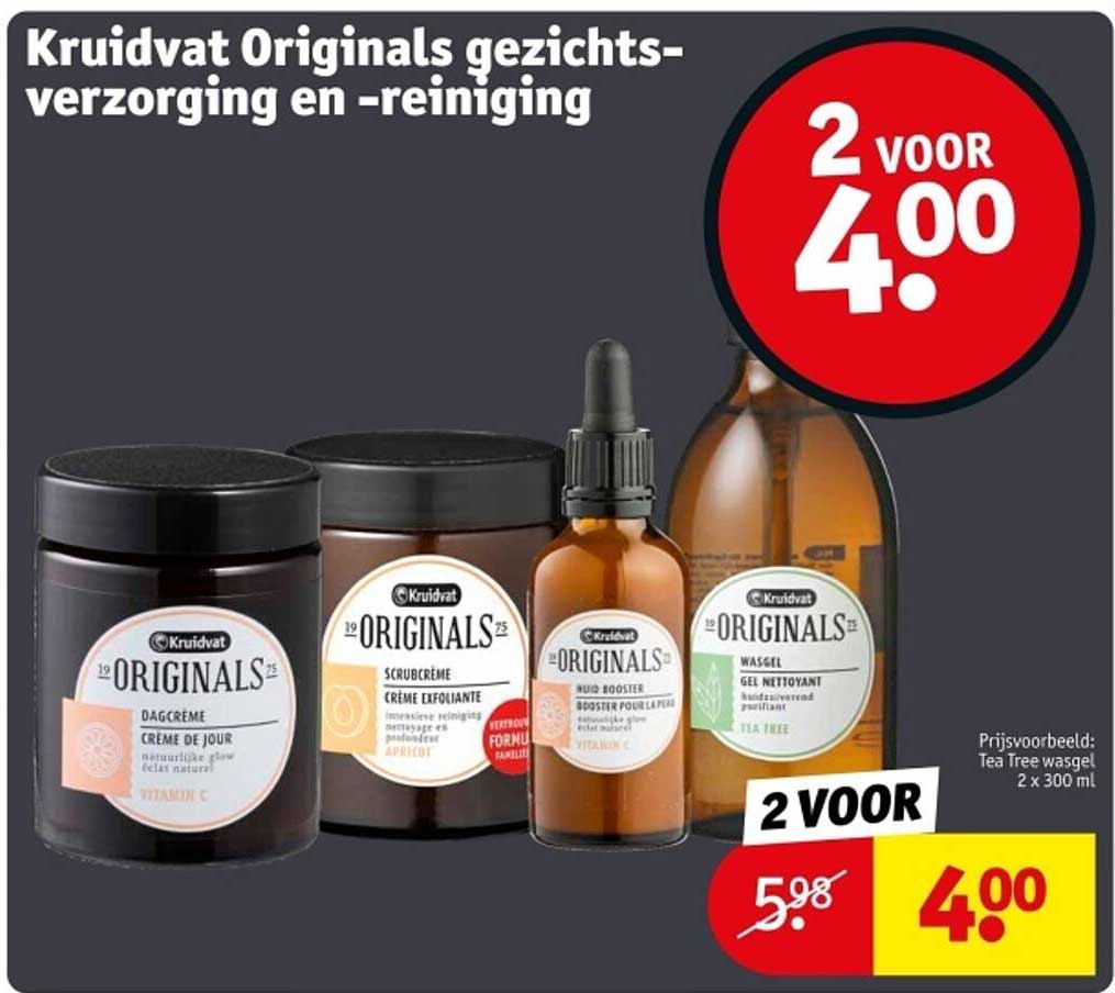 Kruidvat Originals gezichtsverzorging en -reiniging