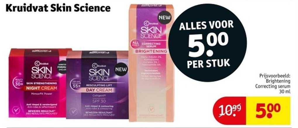 Kruidvat Skin Science - Alles voor 5,00 per stuk