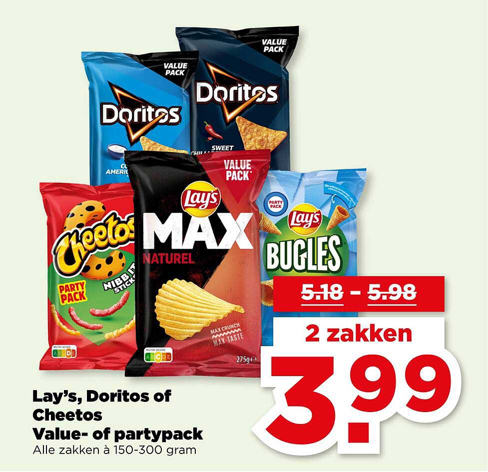 Lay's, Doritos of Cheetos Value- of partypack