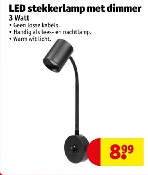 LED stekkerlamp met dimmer