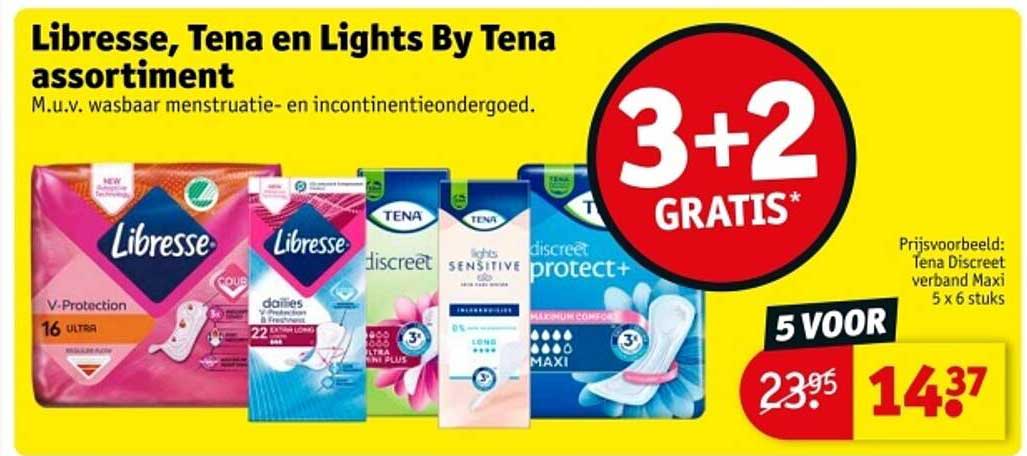 Libresse, Tena en Lights By Tena assortiment