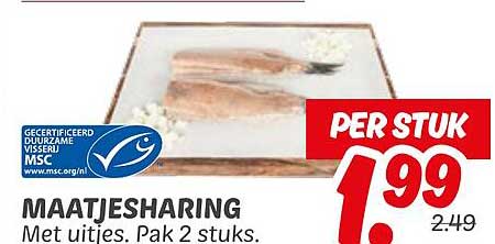 MAATJESHARING Met uitjes. Pak 2 stuks.