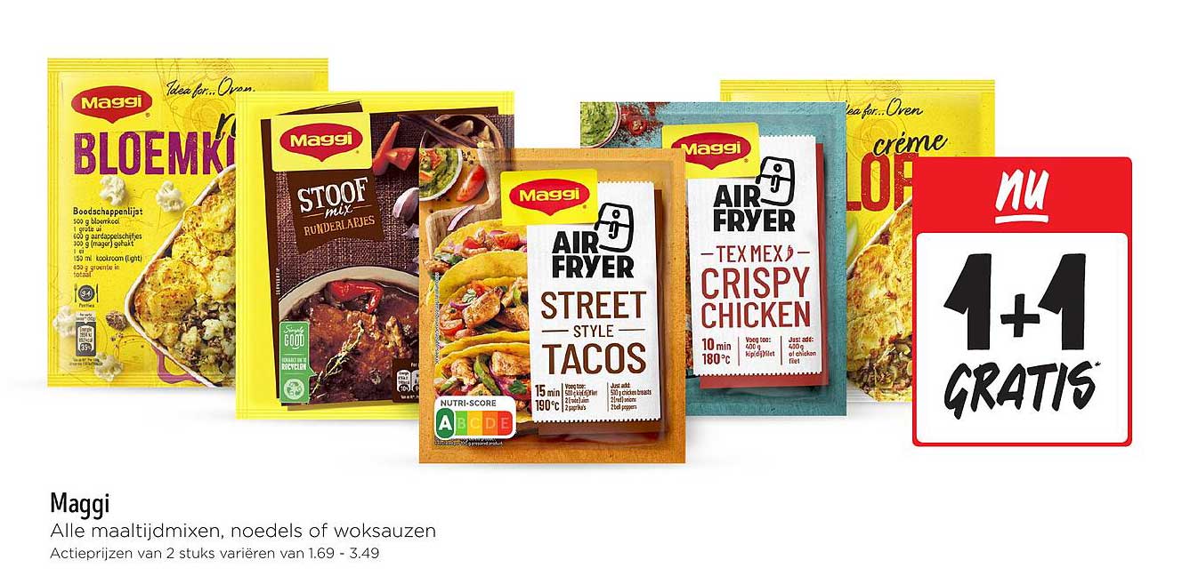Maggi - Alle maaltijdmixen, noedels of wok sauzen