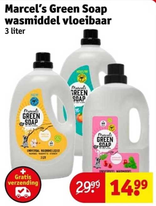 Marcel’s Green Soap wasmiddel vloeibaar 3 liter