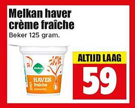 Melkan haver crème fraîche Beker 125 gram