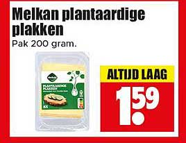 Melkan plantaardige plakken