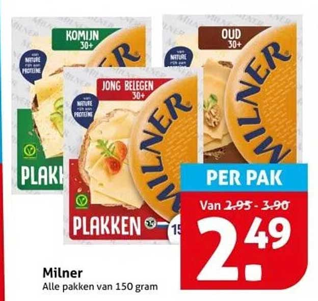 Milner - Alle pakken van 150 gram