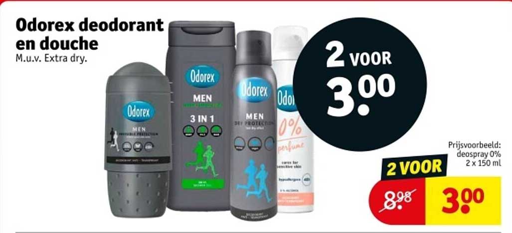 Odorex deodorant en douche M.u.v. Extra dry.