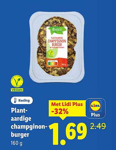 Plant-aardige champignon-burger