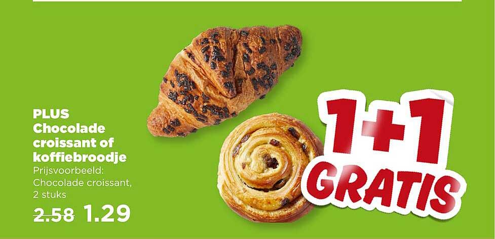 PLUS Chocolade croissant of koffiebroodje