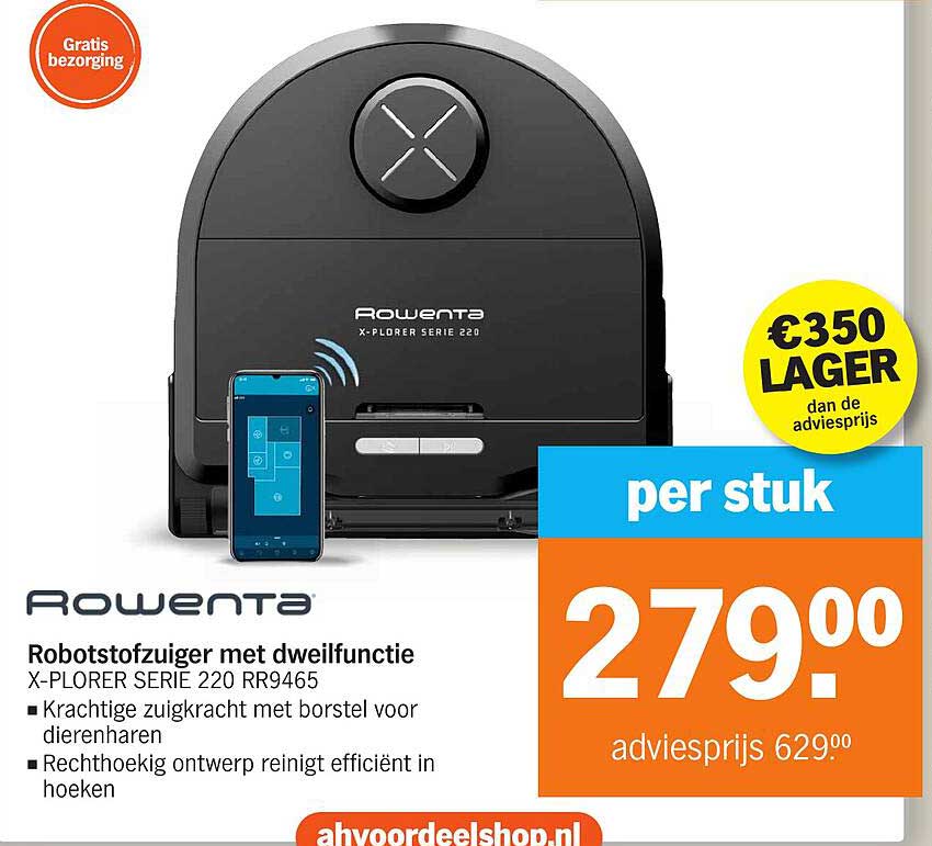Robotstofzuiger met dweilfunctie X-PLORER SERIE 220 RR9465